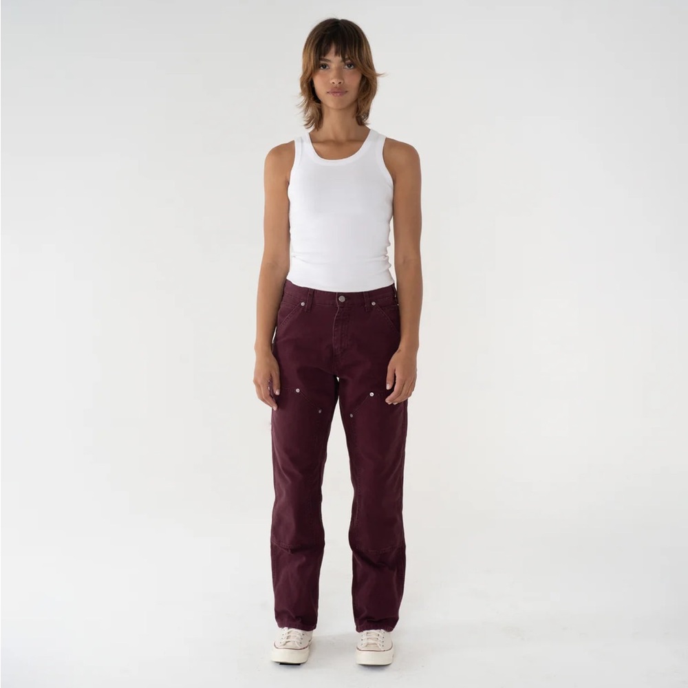 Cherry LA Double Knee Painter Pants (Maroon), Size 28